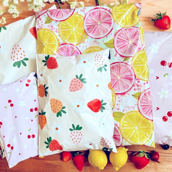 Cherries Poly Mailers 19x24 Pack of 10 - Picture 7 of 9